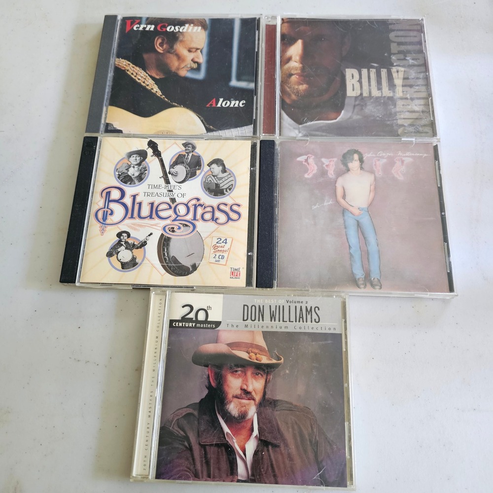 Country Bluegrass CD Lot Vern Gosdin Billy Currington Don Williams Mellencamp